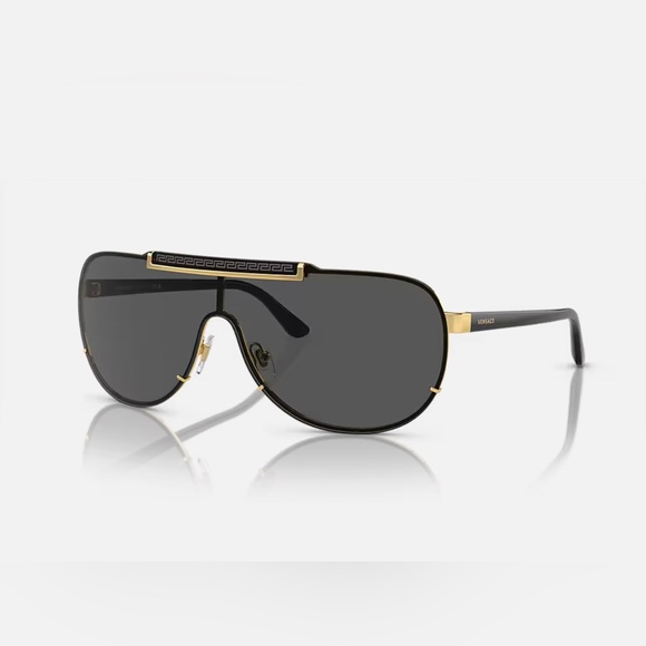 Versace Other - Versace Black and Gold Sunglasses - VE2140 - Aviator Style